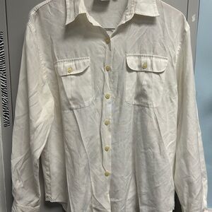 Fashion Bug White Casual Button Down Shirt